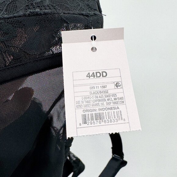 NEW Auden Sublime Lace Plunge Push Up Bra - Black - Picture 13 of 15